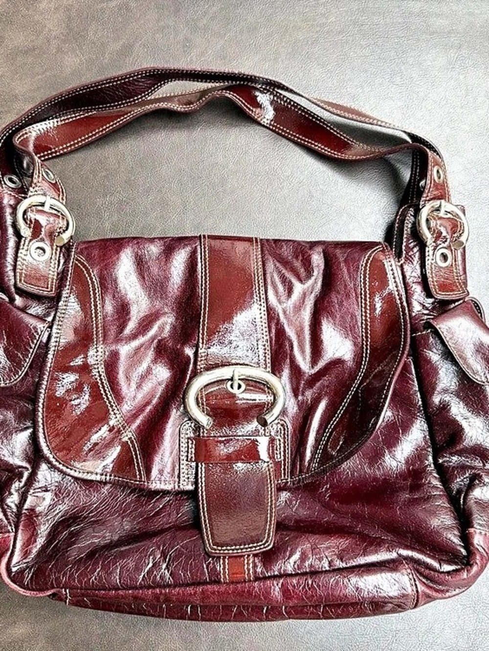 Francesco Biasia Shoulder Bag Burgundy
